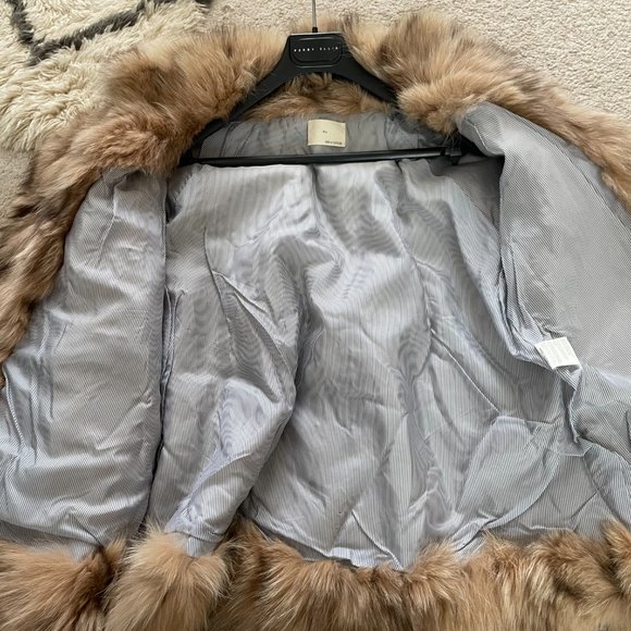 Band of Outsiders blue fox fur bomber. - Picture 6 of 8